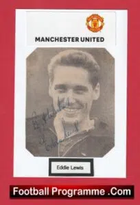 Manchester United Eddie Lewis Autograph Signed Man Utd early 1950’s