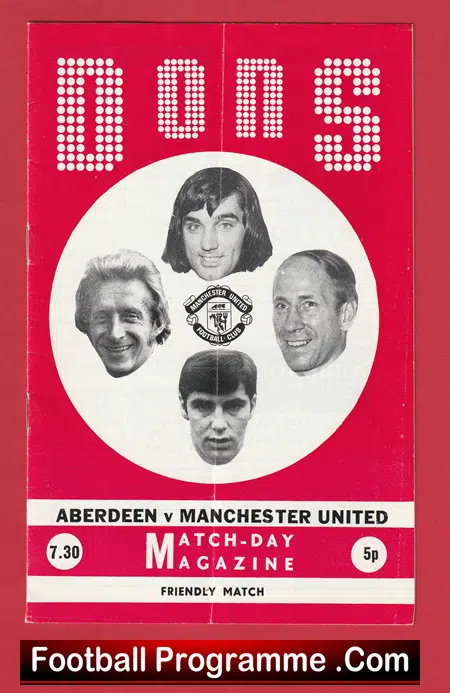 Aberdeen v Manchester United 1972 - Scottish Friendly Match Scotland - Image 2