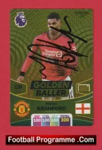Manchester United Marcus Rashford Autographed Signed Football Card