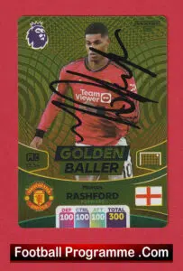 Manchester United Marcus Rashford Autographed Signed Football Card