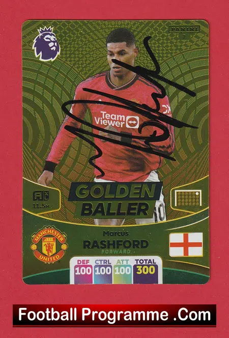 Manchester United Marcus Rashford Autographed Signed Football Card - Image 2