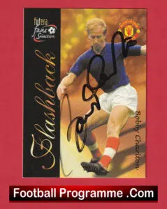 Manchester United Bobby Charlton Autographed Signed Football Card