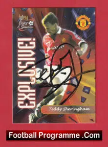 Manchester United Teddy Sheringham Autographed Signed Football Card
