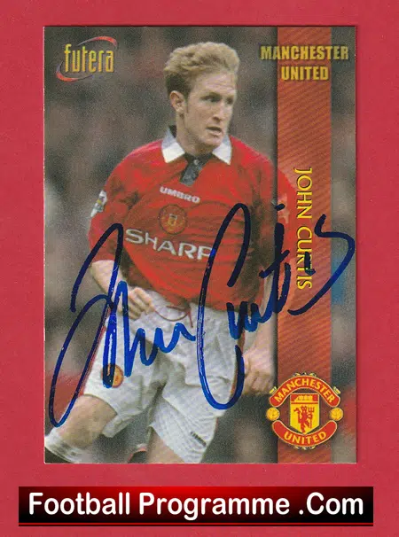 Manchester United John Curtis Autographed Signed Football Card - Image 2