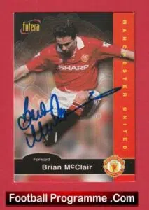 Manchester United Brian McClair Autographed Signed Football Card