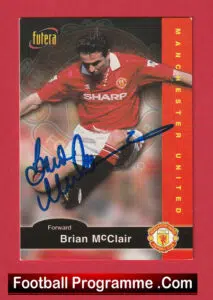 Manchester United Brian McClair Autographed Signed Football Card