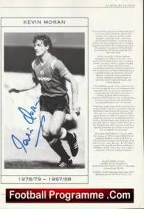 Manchester United Kevin Moran Signed Autographed Picture