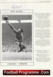 Manchester United Ray Wood Signed Autographed Picture
