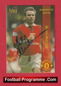 Manchester United Brian McClair Autographed Signed Football Card