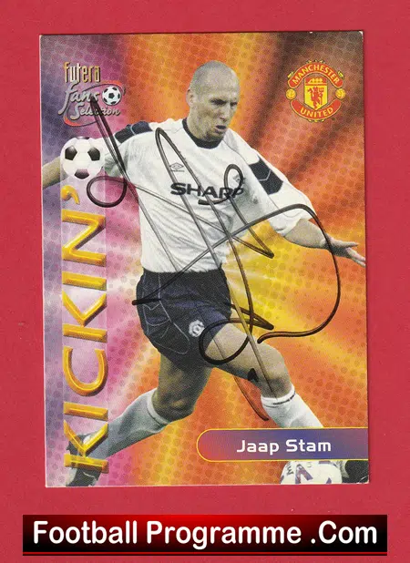 Manchester United Jaap Stam Autographed Signed Football Card - Image 2