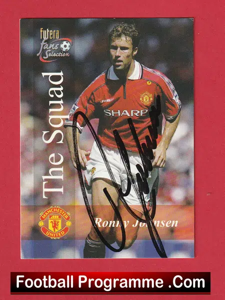 Manchester United Ronny Johnsen Autographed Signed Football Card - Image 2