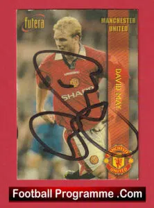 Manchester United David May Autographed Signed Football Card