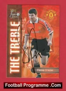 Manchester United Denis Irwin Autographed Signed Football Card