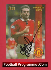 Manchester United Brian McClair Autographed Signed Football Card