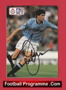 Manchester City Niall Quinn Autographed Signed Football Card