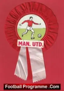 Manchester United Man Utd Football Rosette 1960s
