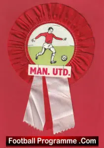 Manchester United Man Utd Football Rosette 1960s