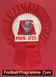 Manchester United Man Utd Football Rosette 1960’s