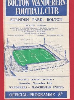 Bolton Wanderers v Manchester United 1959 – Man Utd