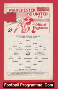 Manchester United v Stoke City 1966 – Reserves Match + Brian Kidd