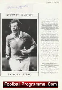 Manchester United Stewart Houston Signed Autographed Picture
