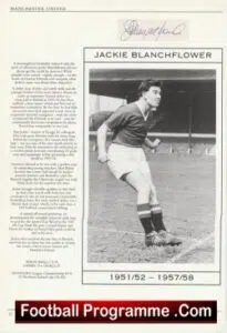 Manchester United Jackie Blanchflower Signed Autographed Picture