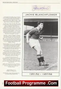 Manchester United Jackie Blanchflower Signed Autographed Picture