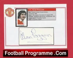 Manchester United Alan Foggon Signed Autographed Picture