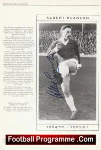 Manchester United Albert Scanlon Signed Autographed Picture
