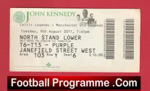 Glasgow Celtic v Manchester United 2011 – Ticket Lisbon Lions