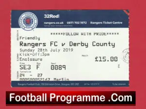 Glasgow Celtic v Derby County 2019 – Football Ticket Friendly Match