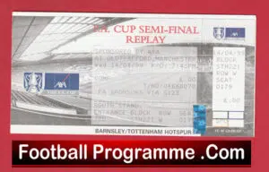 Newcastle United v Tottenham 1999 – Replay Ticket Old Trafford
