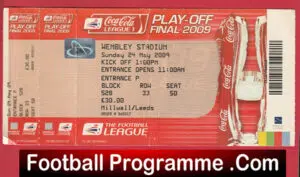 Millwall v Scunthorpe United 2009 – L1 Playoff Final Football Ticket