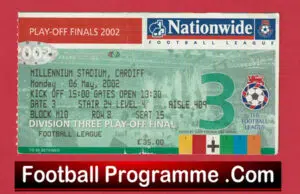 Hartlepool United v Cheltenham Town 2002 – L3 Playoff Final Football Ticket
