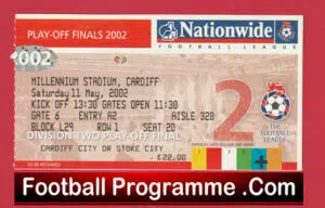 Stoke City v Brentford 2002 – L2 Playoff Final Football Ticket