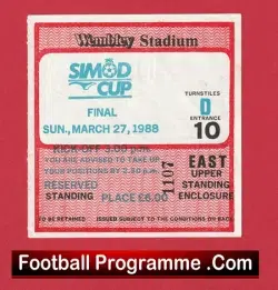 Luton Town v Reading 1988 – Cup Final Ticket Wembley