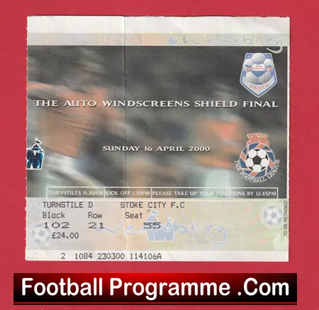 Stoke City v Bristol City 2000 - Cup Final Ticket Wembley - Image 2