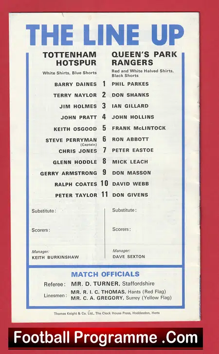 Tottenham Hotspur v QPR 1977 - Image 3