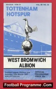 Tottenham Hotspur v WBA 1977