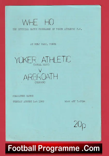 Yoker Athletic v Arbroath 1989 - Holm Park - Image 2