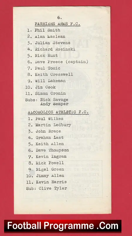 Farriers v Alcholics Athletic 1983 - Image 3