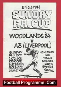 Woodlands 84 v A3 Liverpool 1980s – English Sunday FA Cup