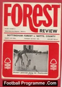 Nottingham Forest v Notts County 1975 – FA County Cup Final