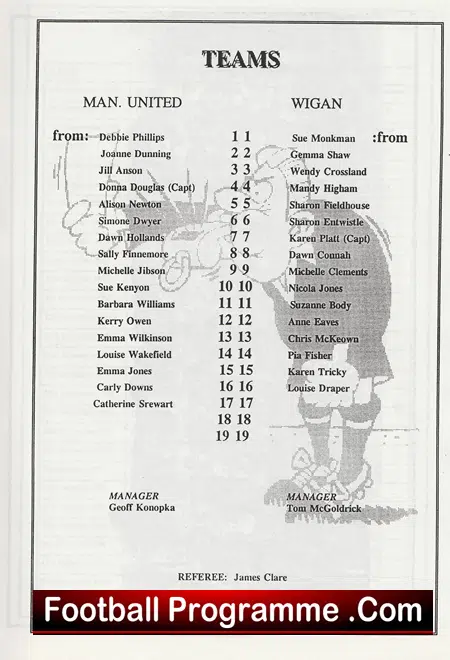 Manchester United Ladies v Wigan 1996 - Man Utd Womens Football - Image 3