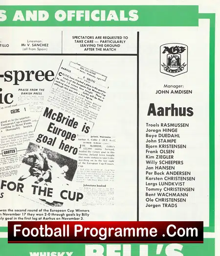 Glasgow Celtic v Aarhus 1983 - European Cup Celtic Park - Image 4