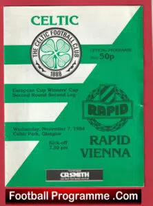 Glasgow Celtic v Rapid Vienna 1984 – European Cup Winners Cup
