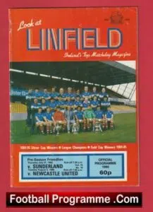 Linfield v Newcastle United 1986 – Plus Sunderland in Ireland