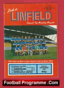 Linfield v Newcastle United 1986 – Plus Sunderland in Ireland