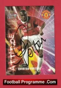Manchester United Quinton Fortune Signed Autographed Football Card