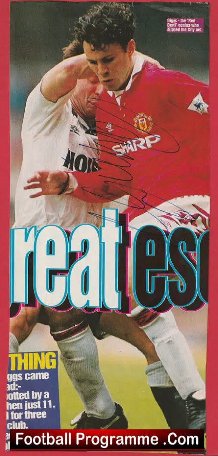 Manchester United Ryan Giggs Autographed Signed Football Magazine Picture
